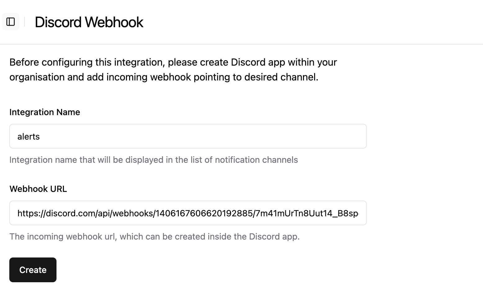 Discord Webhook Configure