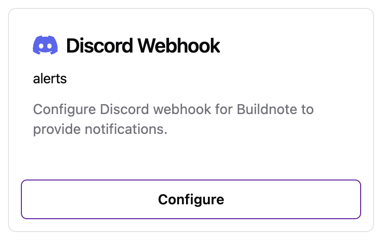 Discord Webhook Integration Connected