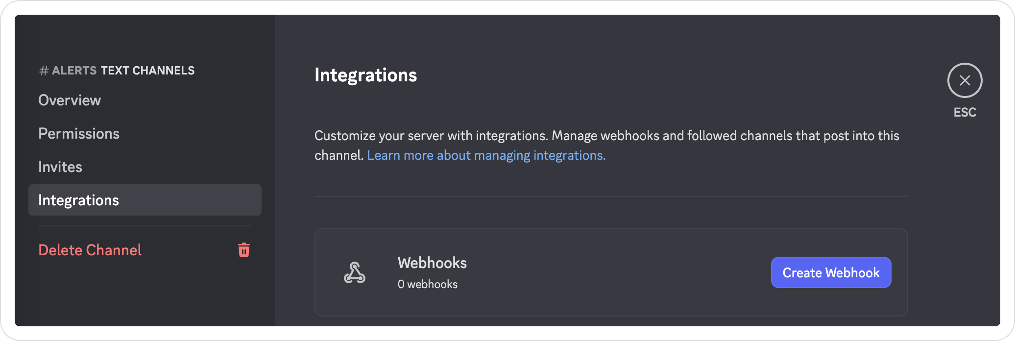 Discord Webhook Create