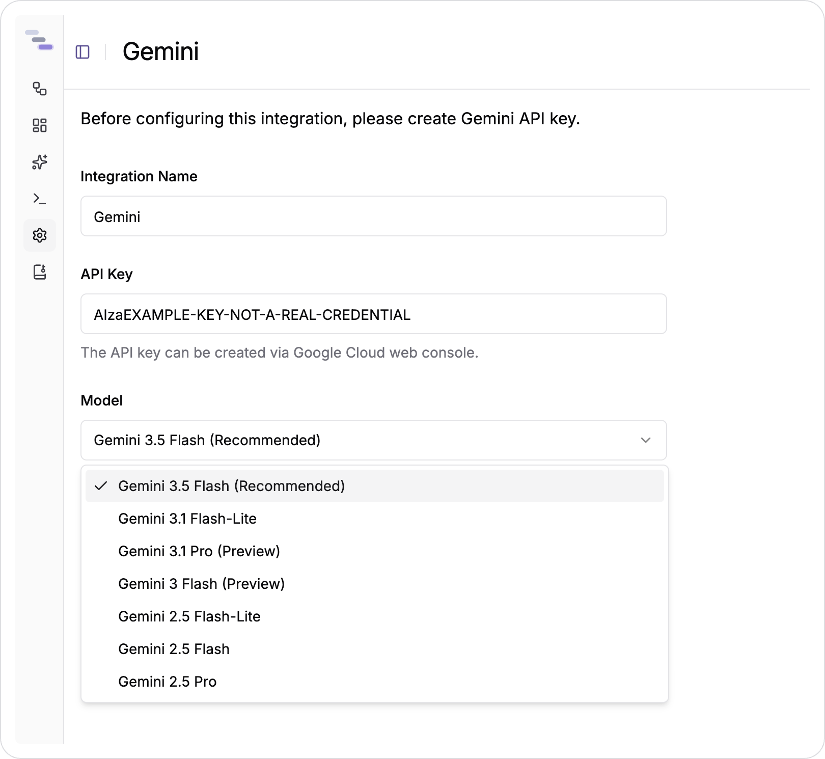 Gemini Model List