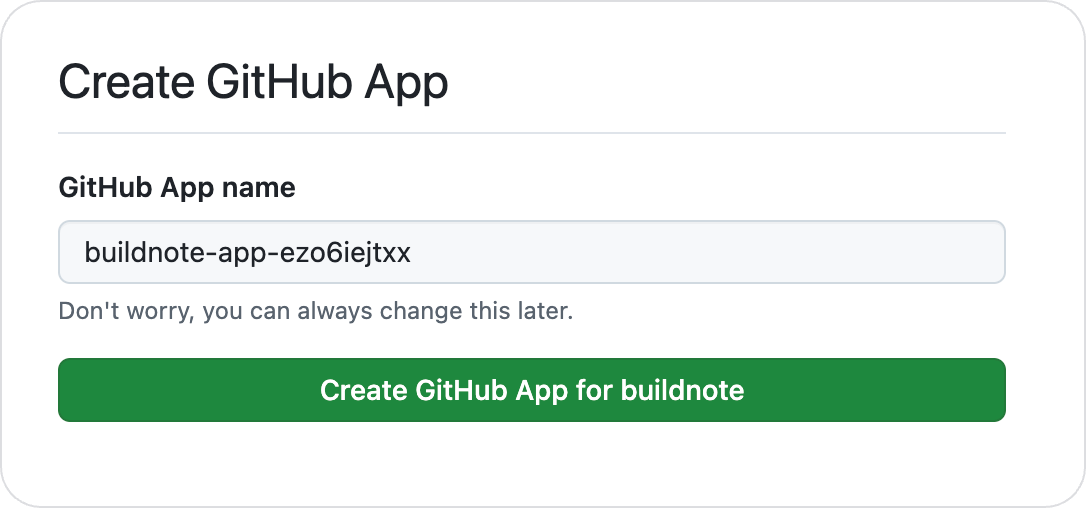 Create GitHub App