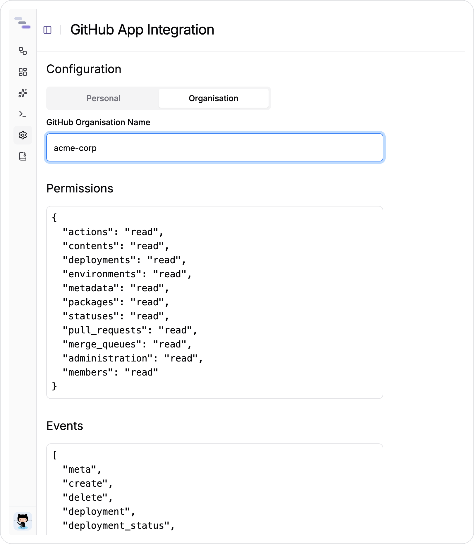 Create GitHub Integration