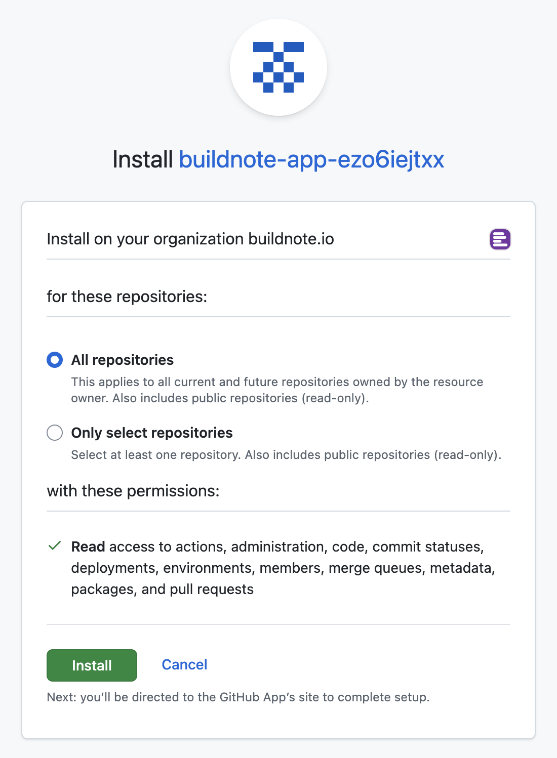 Install GitHub App