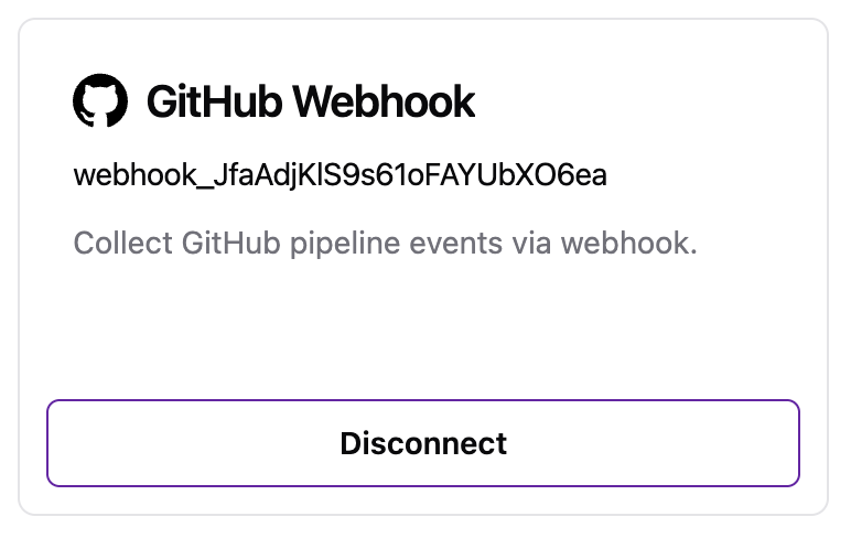 GitHub Webhook Integration Connected