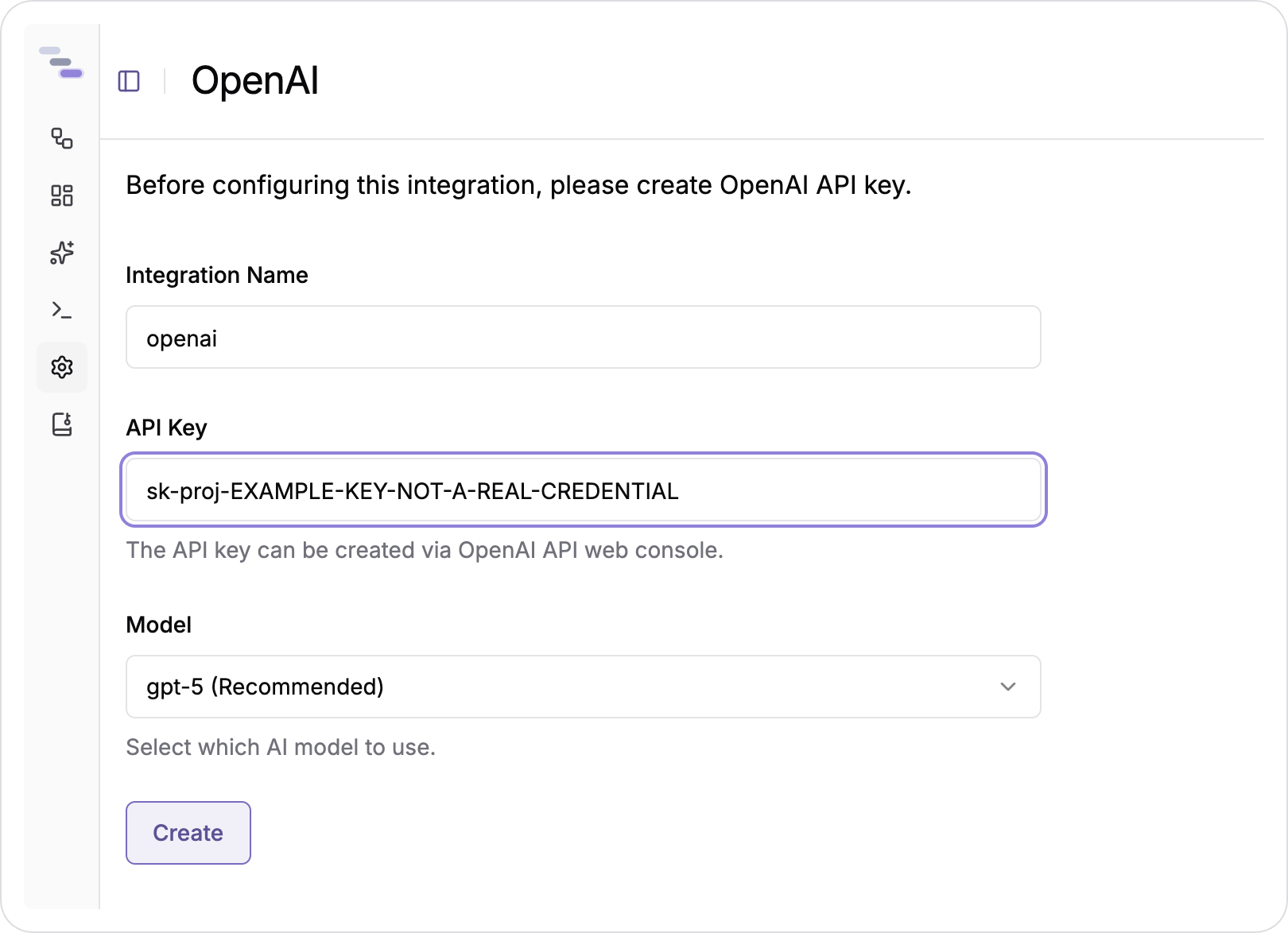 Create OpenAI Integration