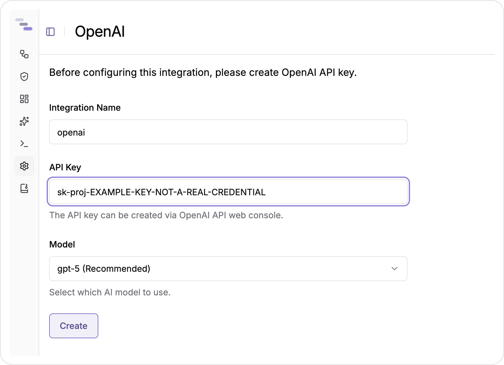Create OpenAI Integration