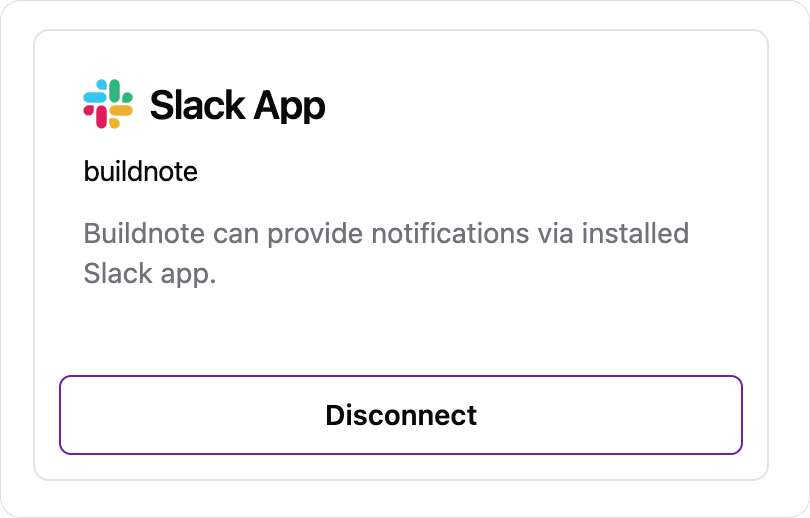 Slack App Integration Connected