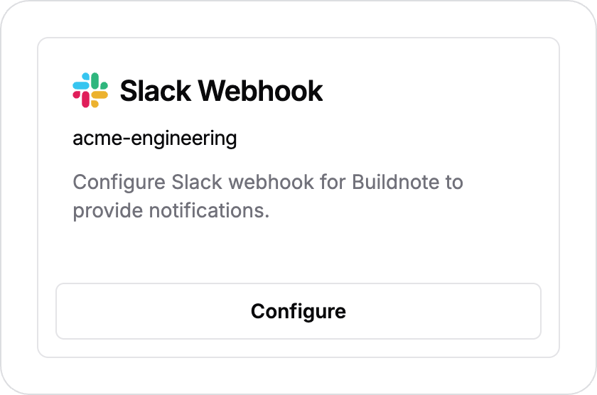 Slack Webhook Integration Connected